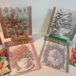 Christmas Coaster Card Pack 1 – Handmade Festive Gift Set
