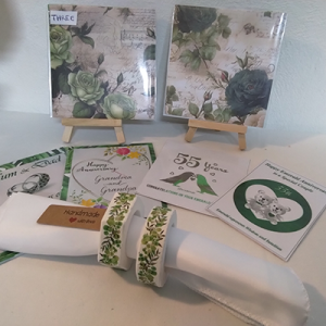 Emerald Wedding Anniversary Coaster Cards – 55th Anniversary Gift Set